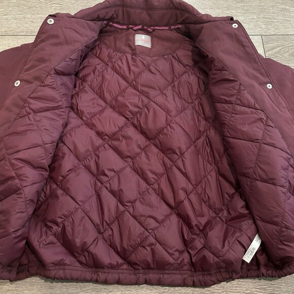 Free People Movement FP Off the Bleachers Coaches Wine Purple Jacket XS - Picture 8 of 15